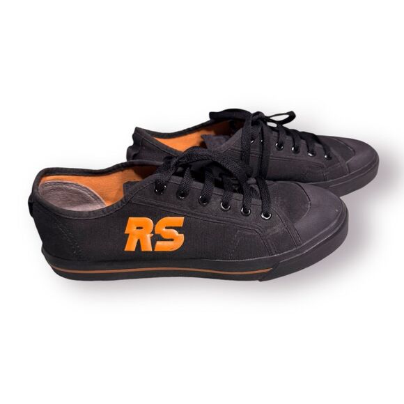 Adidas x Raf Simons Spirit Low‎ Sneakers Black Orange Mens Size 8 Super Rare - Picture 3 of 6